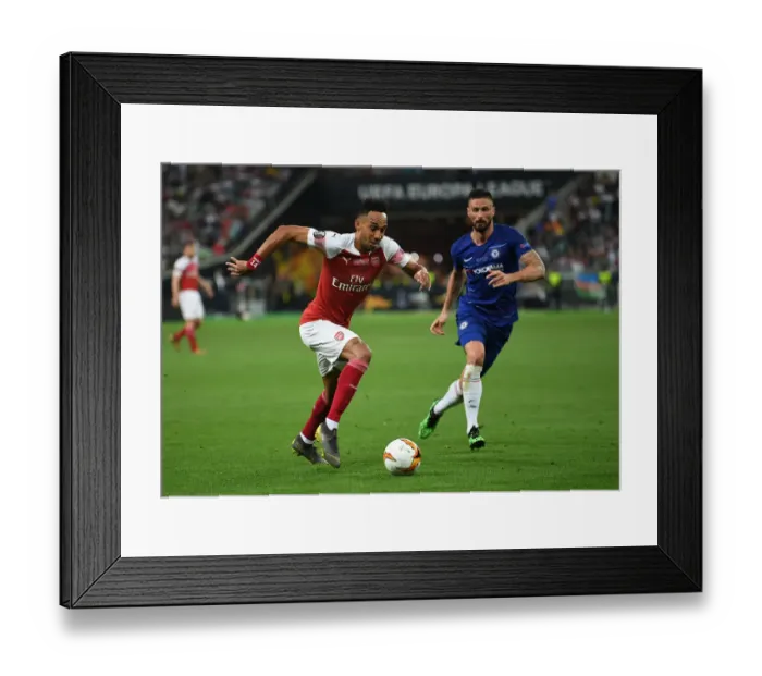 Framed Print : Arsenal vs. Chelsea Showdown: Aubameyang vs. Giroud in Europa League Final Framed Print : Arsenal vs. Chelsea Showdown: Aubameyang vs. Giroud in Europa League Final