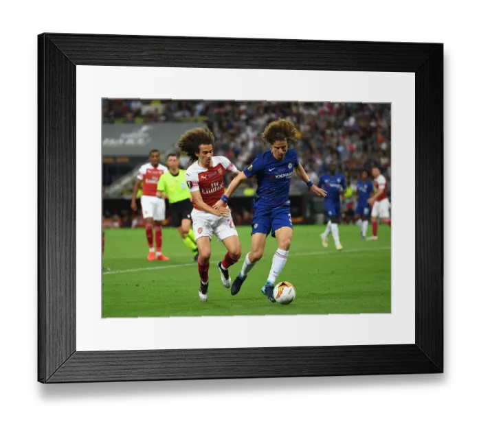 Framed Print : Arsenal vs. Chelsea Showdown: Guendouzi vs. Luiz in the Europa League Final Framed Print : Arsenal vs. Chelsea Showdown: Guendouzi vs. Luiz in the Europa League Final