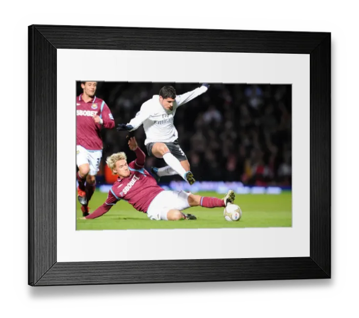 Framed Print : Fran Merida Scores Against Radoslav Kovac as Arsenal Advance in FA Cup