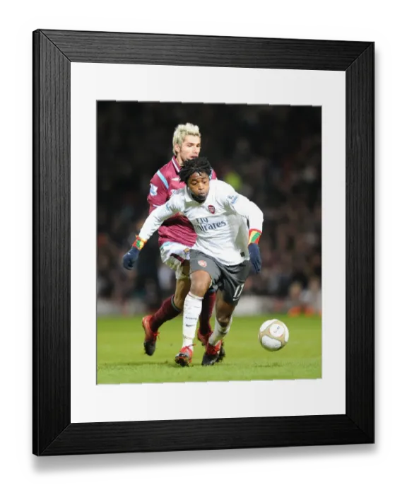 Framed Print : Alex Song's Brilliant Performance: Arsenal's 2-1 FA Cup Triumph over Valon Behrami and West Ham United, 2010 Framed Print : Alex Song's Brilliant Performance: Arsenal's 2-1 FA Cup Triumph over Valon Behrami and West Ham United, 2010
