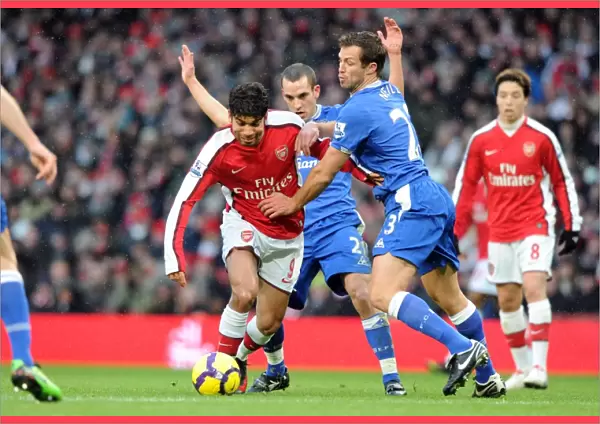 Eduardo (Arsenal) Lucas Neill (Everton). Arsenal 2: 2 Everton, Barclays Premier League