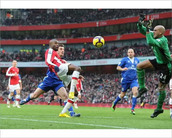 William Gallas (Arsenal) Tim Howard (Everton). Arsenal 2: 2 Everton, Barclays Premier League