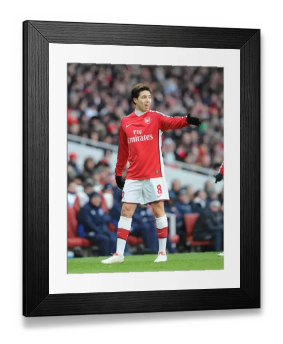 Framed Print : Arsenal's Samir Nasri Shines in 2-2 Draw Against Everton, Emirates Stadium, 2010