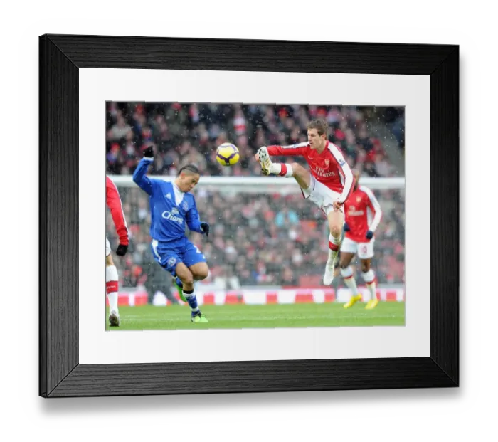 Framed Print : Aaron Ramsey (Arsenal) Steven Pienaar (Everton). Arsenal 2: 2 Everton, Barclays Premier League Framed Print : Aaron Ramsey (Arsenal) Steven Pienaar (Everton). Arsenal 2: 2 Everton, Barclays Premier League