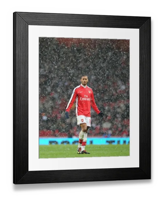 Framed Print : Arsenal's Armand Traore in Action Against Everton at Emirates Stadium, Barclays Premier League 2010