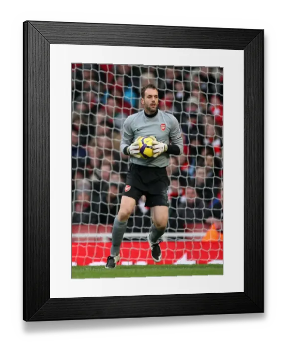 Framed Print : Manuel Almunia: Arsenal's Hero in the 2-2 Draw Against Everton (BPL, Emirates Stadium, 1 / 9 / 10)