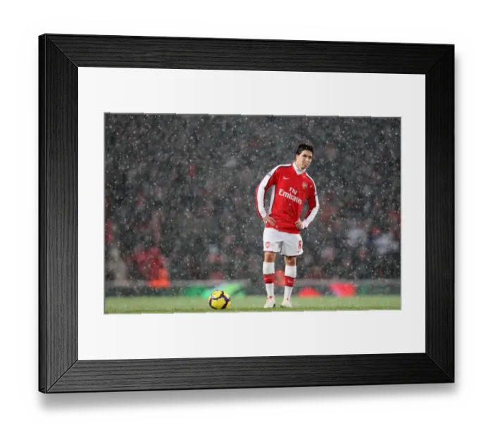 Framed Print : Samir Nasri in Action: Arsenal vs. Everton, 2-2 Draw, Emirates Stadium, January 9, 2010 (Barclays Premier League)