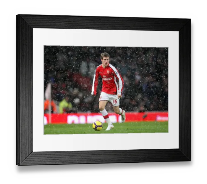 Framed Print : Arsenal's Aaron Ramsey Tied in Thrilling Showdown Against Everton at Emirates Stadium, Barclays Premier League 2010 Framed Print : Arsenal's Aaron Ramsey Tied in Thrilling Showdown Against Everton at Emirates Stadium, Barclays Premier League 2010