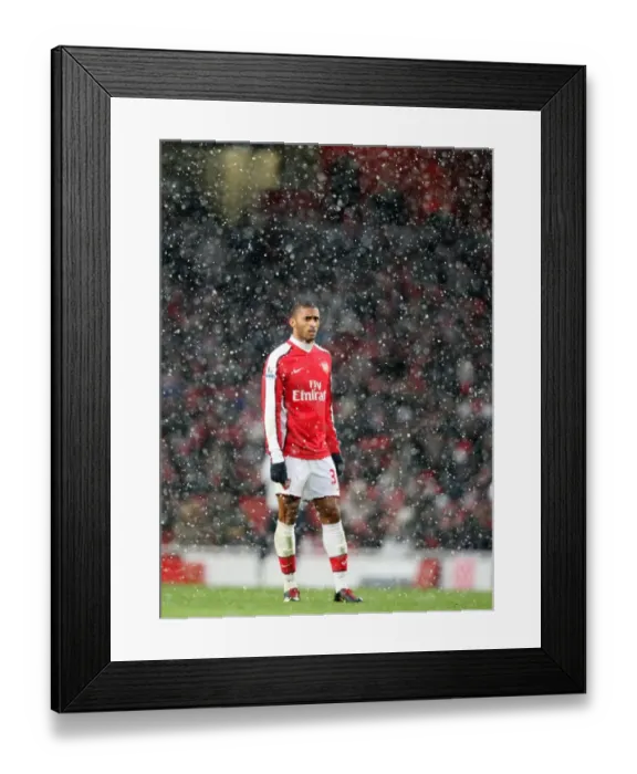 Framed Print : Armand Traore vs Everton: 2-2 Draw at Emirates Stadium, Barclays Premier League (September 1, 2010)