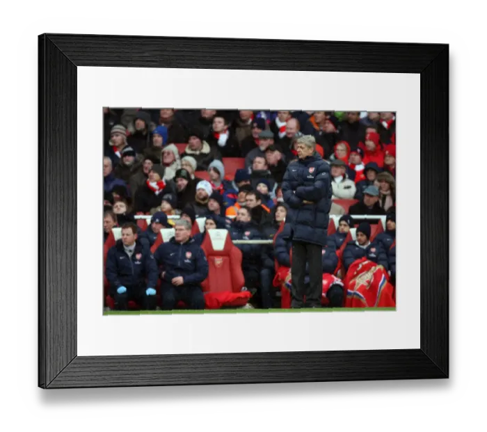 Framed Print : Arsene Wenger the Arsenal Manager. Arsenal 2: 2 Everton. Barclays Premier League