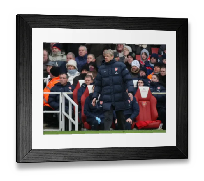Framed Print : Arsene Wenger: Arsenal vs Everton, 2-2 Draw, Barclays Premier League, Emirates Stadium, January 9, 2010 Framed Print : Arsene Wenger: Arsenal vs Everton, 2-2 Draw, Barclays Premier League, Emirates Stadium, January 9, 2010