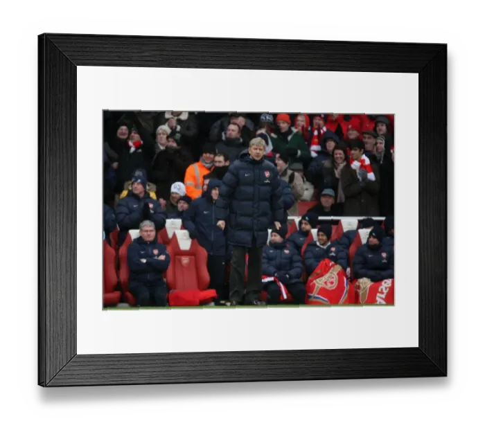 Framed Print : Arsene Wenger: 2-2 Stalemate Against Everton in Premier League, Emirates Stadium, 2010