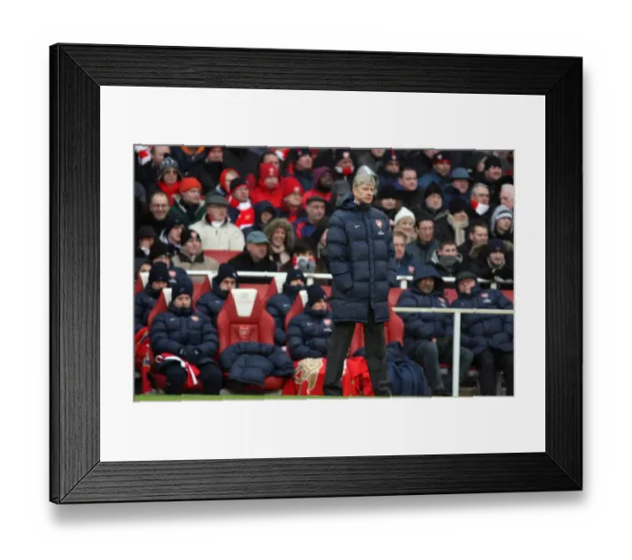 Framed Print : Arsene Wenger: Arsenal vs Everton, 2-2 Stalemate, Emirables Premier League, 2010 Framed Print : Arsene Wenger: Arsenal vs Everton, 2-2 Stalemate, Emirables Premier League, 2010