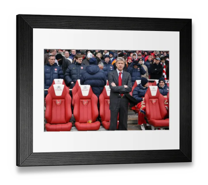 Framed Print : Arsene Wenger: 2-2 Draw Against Everton in 2010 Premier League at Emirates Stadium