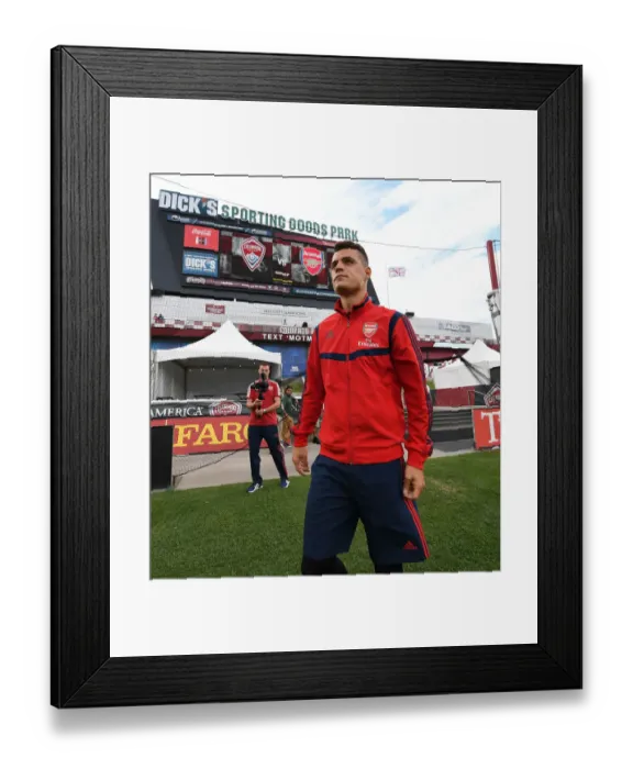 Framed Print : Granit Xhaka's Pre-Game Focus: Arsenal vs Colorado Rapids Framed Print : Granit Xhaka's Pre-Game Focus: Arsenal vs Colorado Rapids