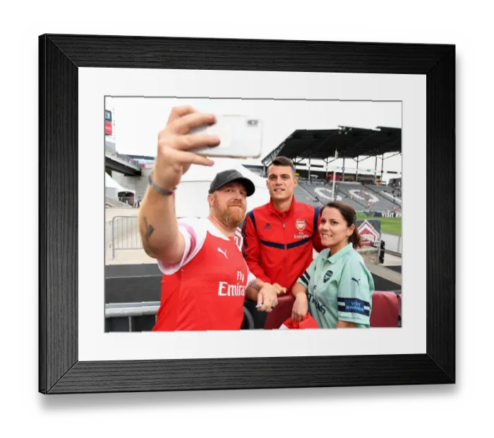 Framed Print : Granit Xhaka of Arsenal Prepares for Colorado Rapids Clash