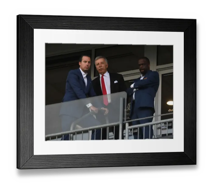 Framed Print : Arsenal Owners Stan and Josh Kroenke Before 2019-20 Match vs Colorado Rapids