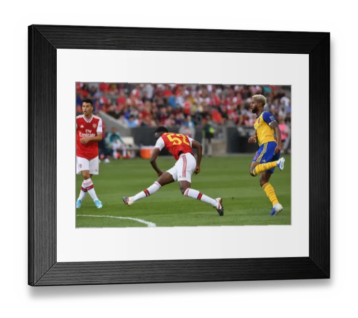 Framed Print : Arsenal's James Olayinka Scores Second Goal Against Colorado Rapids Framed Print : Arsenal's James Olayinka Scores Second Goal Against Colorado Rapids