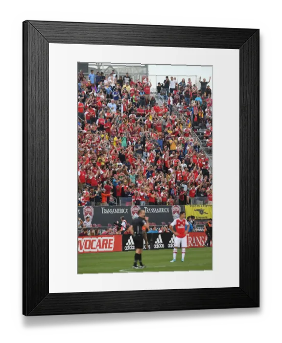 Framed Print : Arsenal Fans Cheering at Colorado Rapids vs Arsenal (2019-20) Framed Print : Arsenal Fans Cheering at Colorado Rapids vs Arsenal (2019-20)