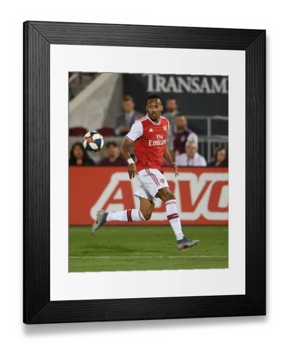 Framed Print : Arsenal's Aubameyang in Action against Colorado Rapids Framed Print : Arsenal's Aubameyang in Action against Colorado Rapids