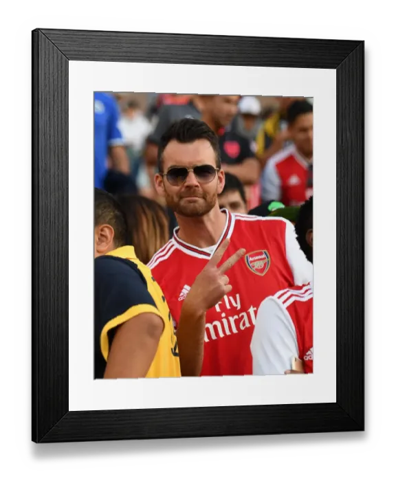 Framed Print : Arsenal fan. Arsenal 2:1 Bayern Munich