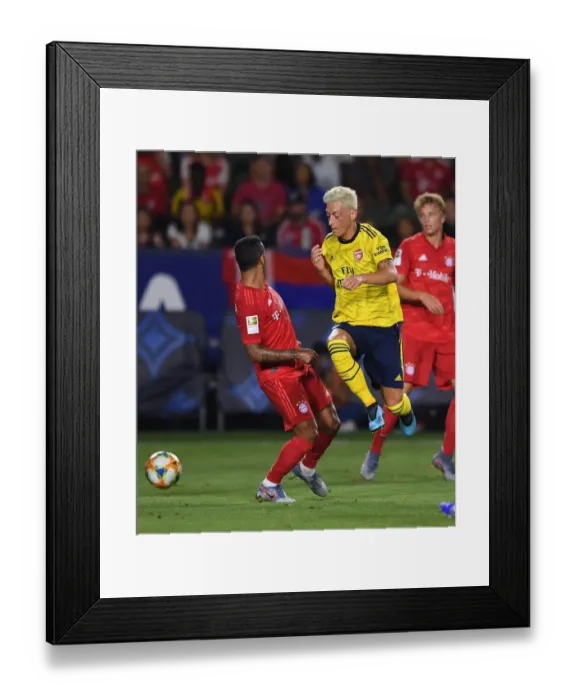 Framed Print : Mesut Ozil vs Bayern Munich: Arsenal's Star Midfielder Clashes in 2019 Pre-Season Showdown