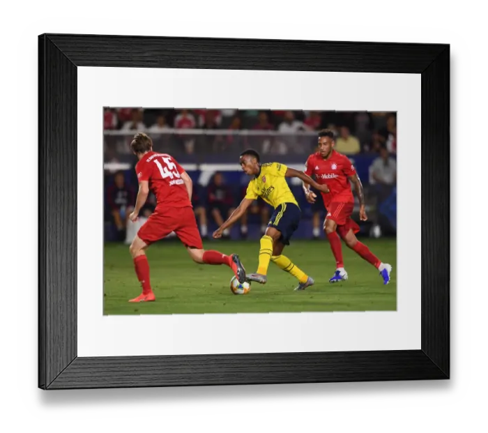 Framed Print : Arsenal vs Bayern Munich: International Champions Cup Clash in Los Angeles, 2019 - Battle for Supremacy