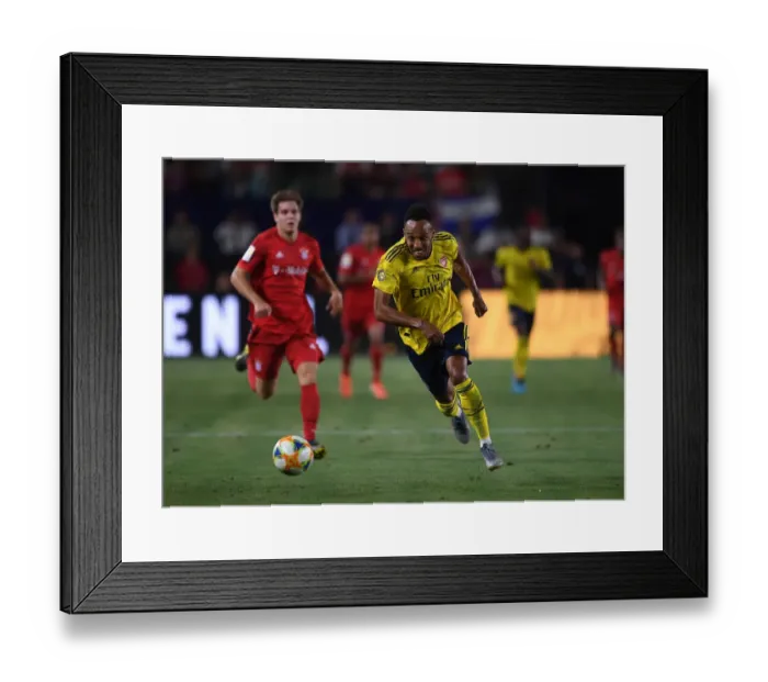 Framed Print : Arsenal FC: 2019 Pre-Season Tour - Arsenal vs. Bayern Munich in Los Angeles