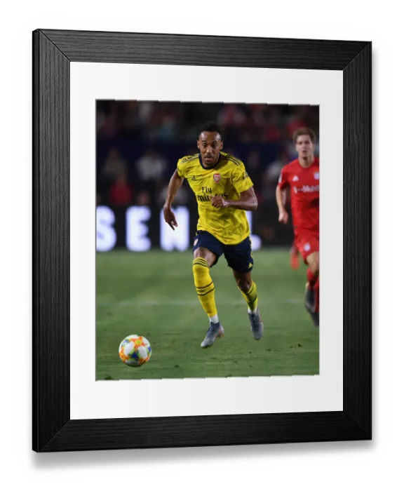 Framed Print : Arsenal FC in Pre-Season USA Tour: Aubameyang vs Bayern Munich in Los Angeles