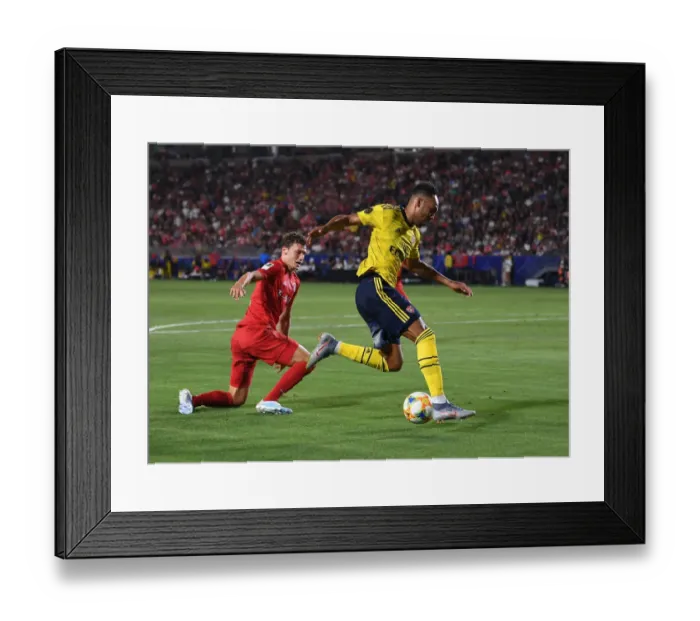 Framed Print : Arsenal vs Bayern Munich: Aubameyang Shines in International Champions Cup Clash, Los Angeles 2019
