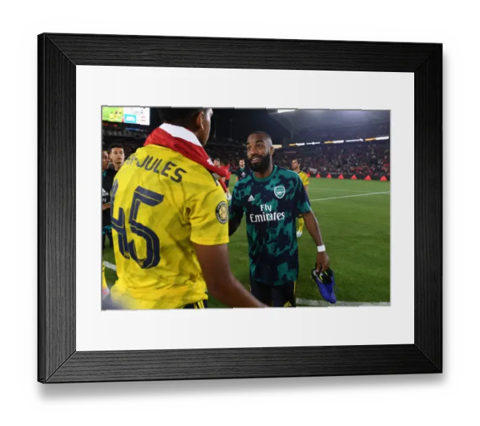 Framed Print : Arsenal FC in Los Angeles: Alexandre Lacazette Post-Match against Bayern Munich in 2019 International Champions Cup Framed Print : Arsenal FC in Los Angeles: Alexandre Lacazette Post-Match against Bayern Munich in 2019 International Champions Cup