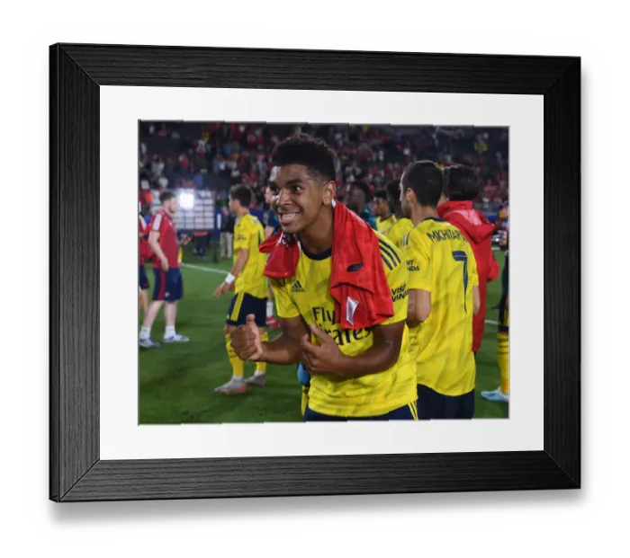 Framed Print : Tyreece John-Jules: Arsenal Forward's Post-Match Reaction after Arsenal vs Bayern Munich in LA Framed Print : Tyreece John-Jules: Arsenal Forward's Post-Match Reaction after Arsenal vs Bayern Munich in LA