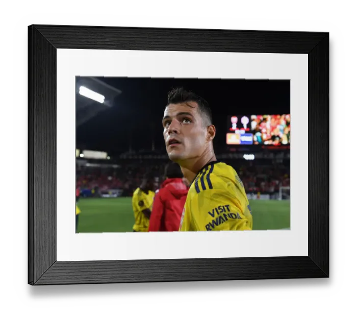 Framed Print : Granit Xhaka: Arsenal Star in Action vs. Bayern Munich, International Champions Cup 2019 Framed Print : Granit Xhaka: Arsenal Star in Action vs. Bayern Munich, International Champions Cup 2019