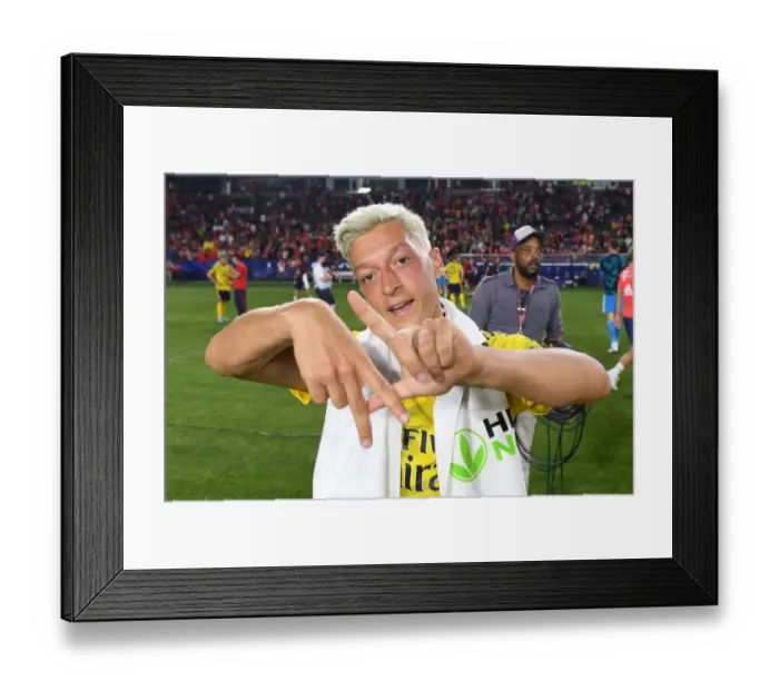 Framed Print : Mesut Ozil Faces Off Against Bayern Munich in International Champions Cup Showdown