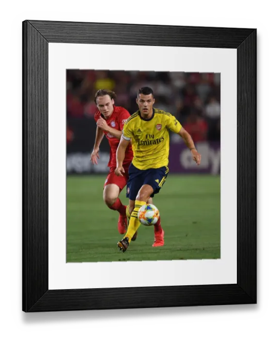 Framed Print : Granit Xhaka (Arsenal). Arsenal 2:1 Bayern Munich