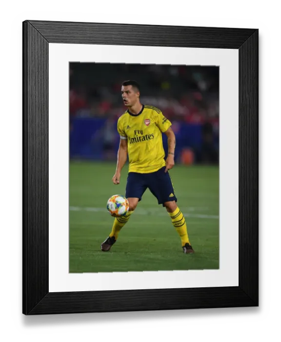 Framed Print : Granit Xhaka (Arsenal). Arsenal 2:1 Bayern Munich