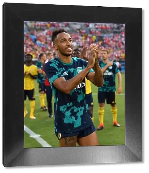 Arsenal's Aubameyang Reacts after Arsenal v Fiorentina 2019-20 International Champions Cup Match in Charlotte
