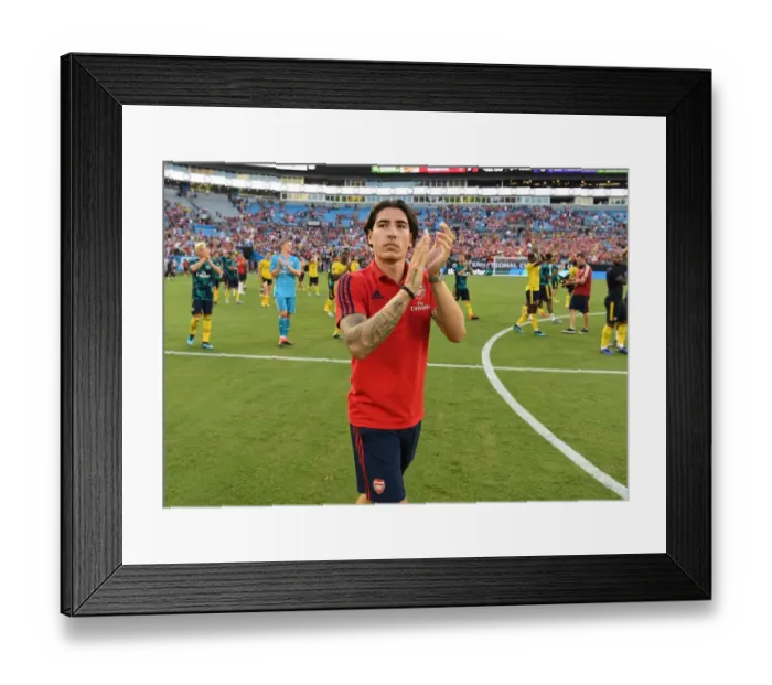 Framed Print : Arsenal vs. ACF Fiorentina: Hector Bellerin in Action at 2019 International Champions Cup, Charlotte Framed Print : Arsenal vs. ACF Fiorentina: Hector Bellerin in Action at 2019 International Champions Cup, Charlotte