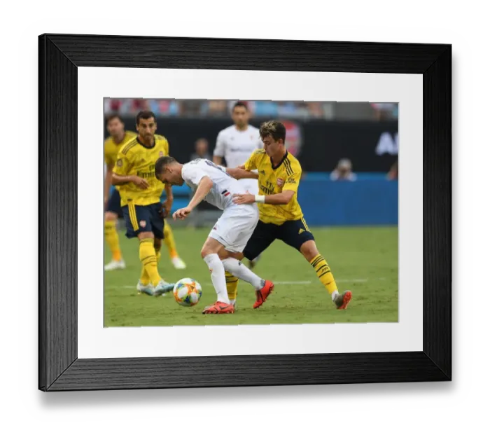 Framed Print : Arsenal vs. ACF Fiorentina: Clash in Carolina - 2019 International Champions Cup, Charlotte