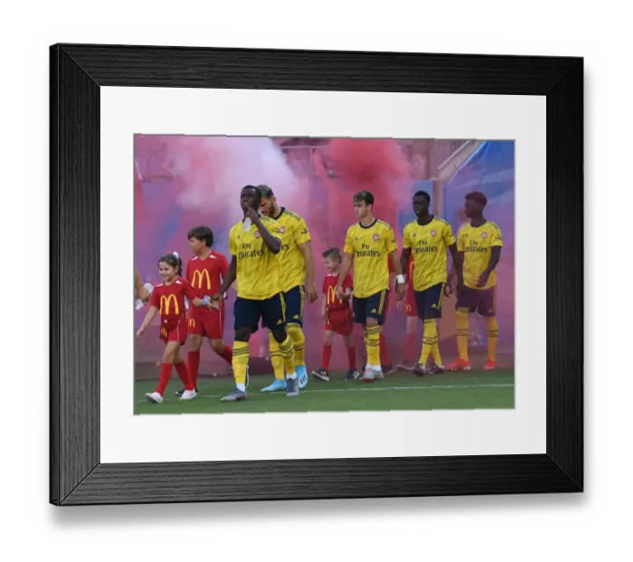 Framed Print : Arsenal FC: Pre-Season Training - Arsenal vs ACF Fiorentina, Charlotte 2019