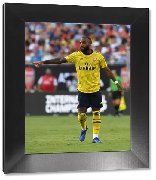 Arsenal's Alexandre Lacazette in Action Against ACF Fiorentina at 2019 International Champions Cup, Charlotte