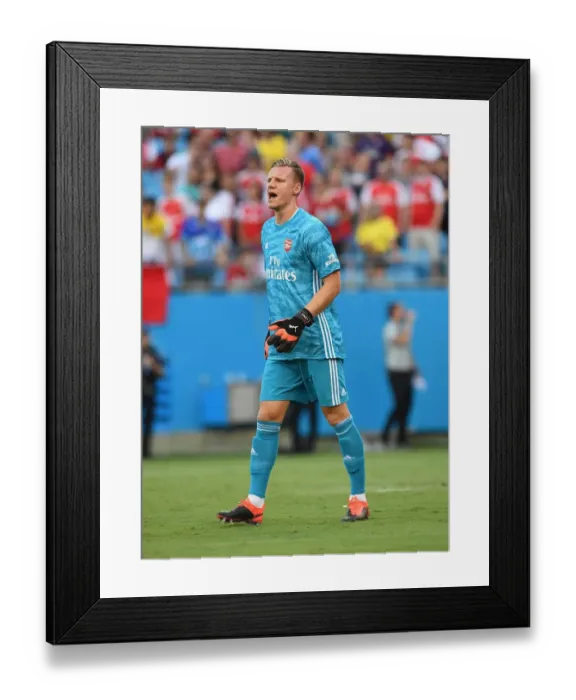 Framed Print : Arsenal's Bernd Leno in Action: Arsenal vs. ACF Fiorentina at 2019 International Champions Cup