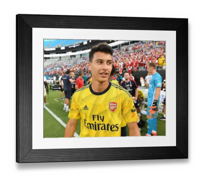Framed Print : Arsenal's Gabriel Martinelli Post-Match at 2019 International Champions Cup in Charlotte Framed Print : Arsenal's Gabriel Martinelli Post-Match at 2019 International Champions Cup in Charlotte