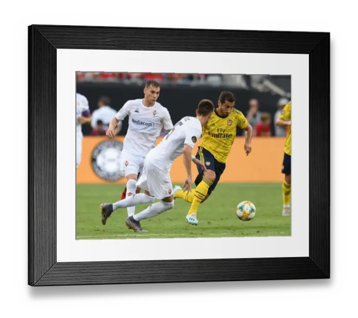 Framed Print : Arsenal's Mkhitaryan Stars in 2019 International Champions Cup: Arsenal vs ACF Fiorentina