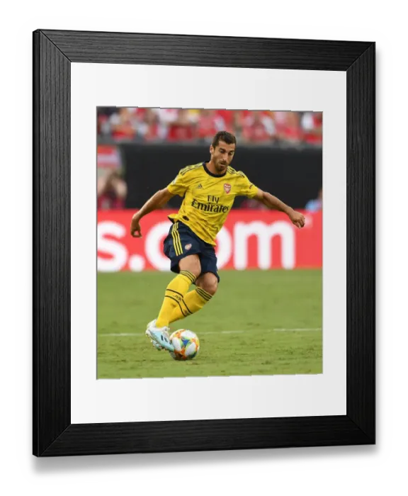 Framed Print : Arsenal vs. ACF Fiorentina: Henrikh Mkhitaryan in Action at 2019 International Champions Cup, Charlotte Framed Print : Arsenal vs. ACF Fiorentina: Henrikh Mkhitaryan in Action at 2019 International Champions Cup, Charlotte