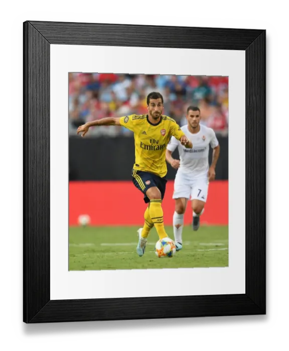 Framed Print : Arsenal's Mkhitaryan Shines in Arsenal vs ACF Fiorentina at 2019 International Champions Cup, Charlotte Framed Print : Arsenal's Mkhitaryan Shines in Arsenal vs ACF Fiorentina at 2019 International Champions Cup, Charlotte