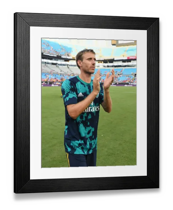 Framed Print : Arsenal's Nacho Monreal Post-Match at 2019 International Champions Cup in Charlotte
