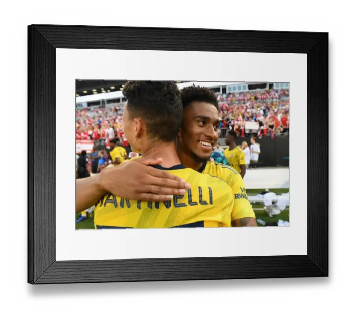 Framed Print : Arsenal's Reiss Nelson Post-Match at 2019 International Champions Cup in Charlotte