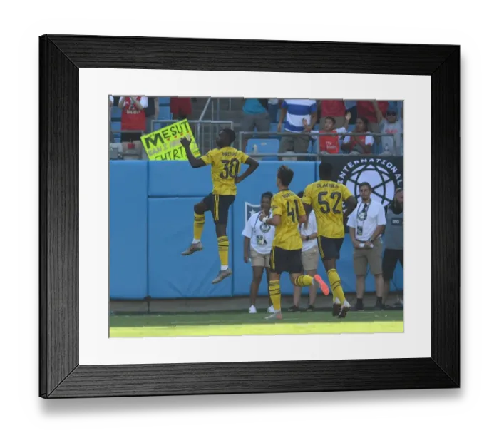 Framed Print : Arsenal's Eddie Nketiah Scores First Goal: Arsenal v ACF Fiorentina, 2019 International Champions Cup, Charlotte Framed Print : Arsenal's Eddie Nketiah Scores First Goal: Arsenal v ACF Fiorentina, 2019 International Champions Cup, Charlotte