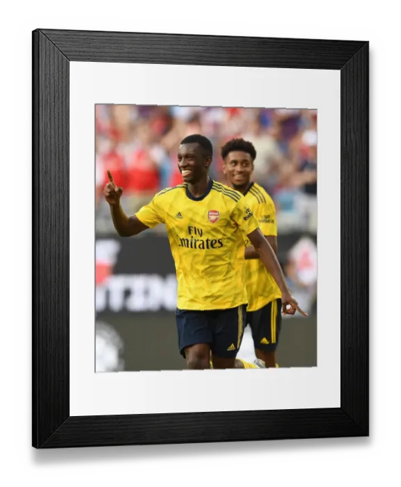 Framed Print : Eddie Nketiah Scores Arsenal's Second Goal in 2019 International Champions Cup Match Against ACF Fiorentina